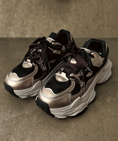 MAISON SELECT スニーカー 7B51 厚底 ダッドシューズ メタリック