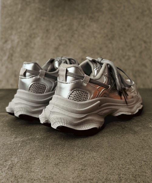 MAISON SELECT スニーカー 7B51 厚底 メタリック ダッドスニーカー