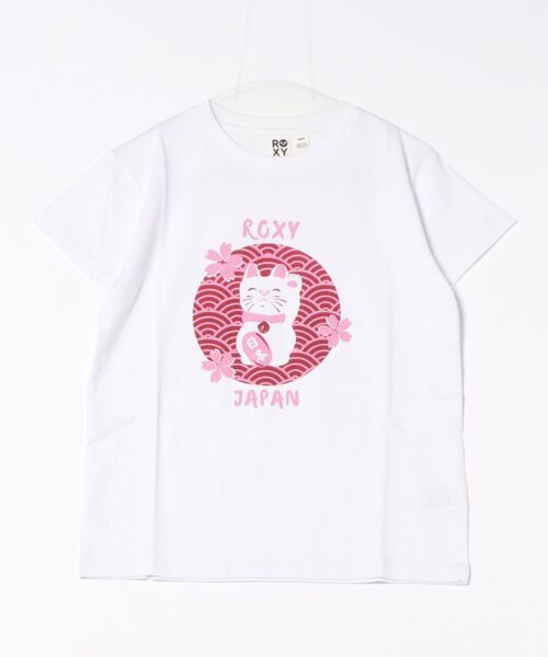tシャツ MANEKI NEKO S/S TEE /ロキシーフロントプリント半袖Tシャツ レディース
