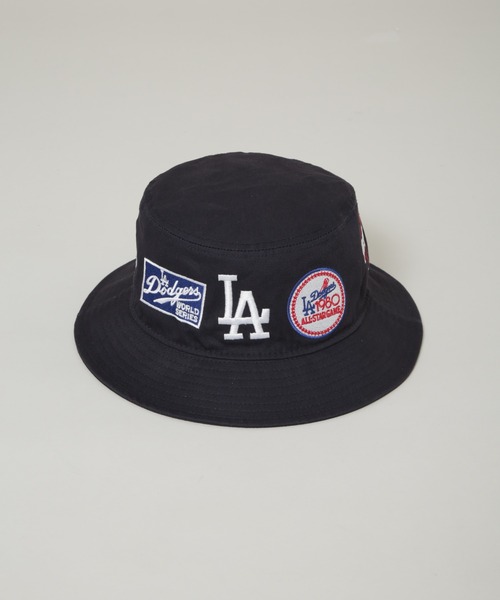 LAロゴ バケットハット New Era M/L NEW ERA 帽子 ハット ERA/別注LA Logo Allover MLB HAT メンズ