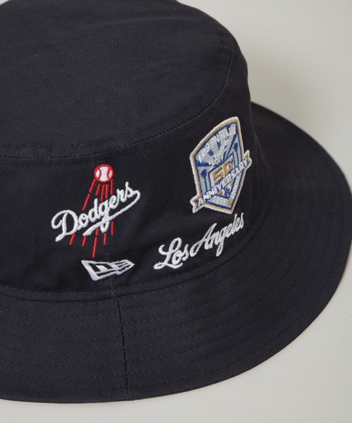 LAロゴ バケットハット New Era M/L NEW ERA 帽子 ハット ERA/別注LA Logo Allover MLB HAT メンズ