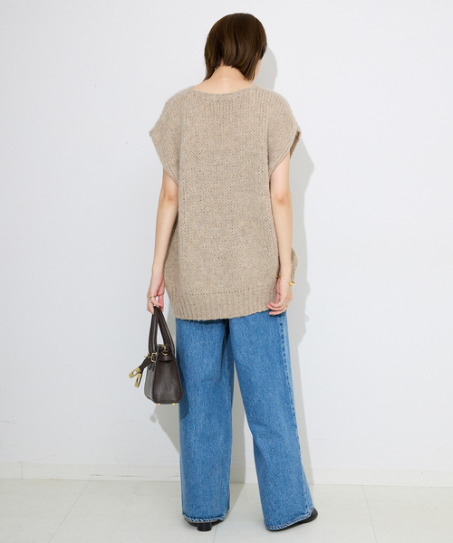 SLOBE IENA TRICOTS JEAN MARC VNベスト　ブラウン 追加》TRICOTS JEAN MARC/トリコットジーンマルク VNベスト VARTOUI