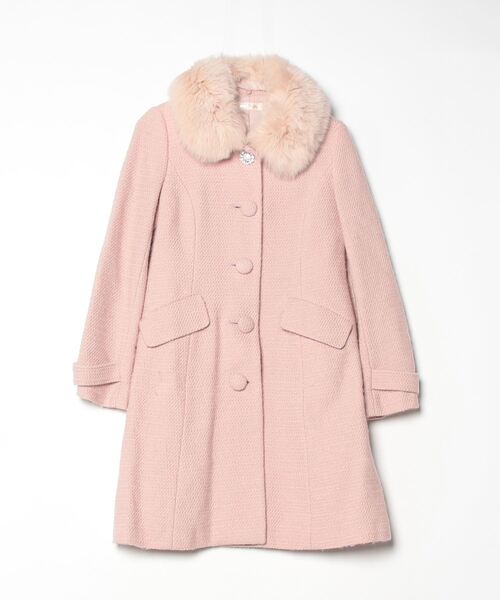 LAISSE PASSE（レッセパッセ） ノーカラーコート 38 ピンク レディース