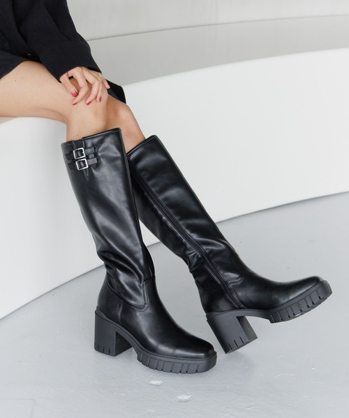PAGEBOY（ページボーイ） ブーツ サイドバックルロングブーツ
