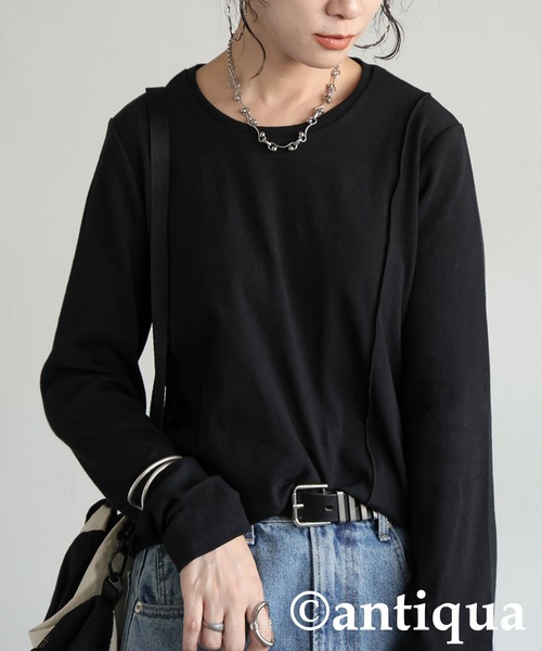 tシャツ シュッと美 メロウデザイントップス レディース | antiqua | 04