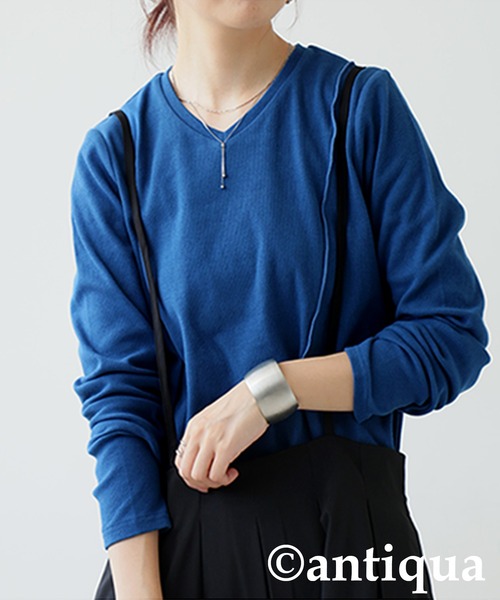 tシャツ シュッと美 メロウデザイントップス レディース | antiqua | 09