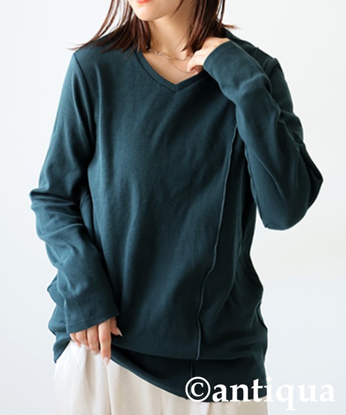 tシャツ シュッと美 メロウデザイントップス レディース | antiqua | 07