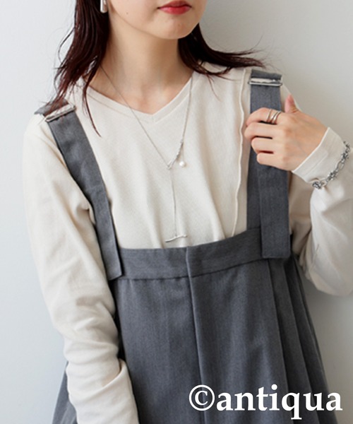 tシャツ シュッと美 メロウデザイントップス レディース | antiqua | 01