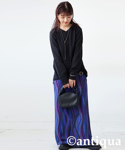 tシャツ シュッと美 メロウデザイントップス レディース | antiqua | 24