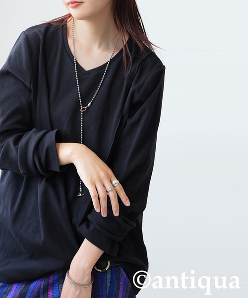 tシャツ シュッと美 メロウデザイントップス レディース | antiqua | 25