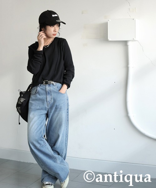 tシャツ シュッと美 メロウデザイントップス レディース | antiqua | 28
