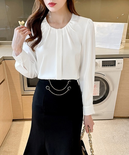 「Miniministore」 長袖ブラウス L ベージュ レディース