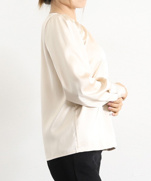 「Miniministore」 長袖ブラウス L ベージュ レディース