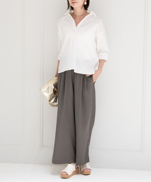 「Elura」 イージーパンツ MEDIUM チャコールグレー レディース_画像6