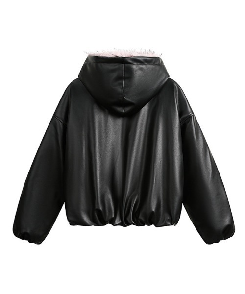 mushwear（マッシュウェア） ブルゾン アウター ピンクファーフード