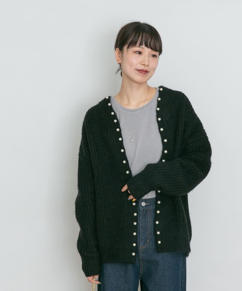 「UR Lab.」 ニットカーディガン FREE ブラウン レディース_画像2