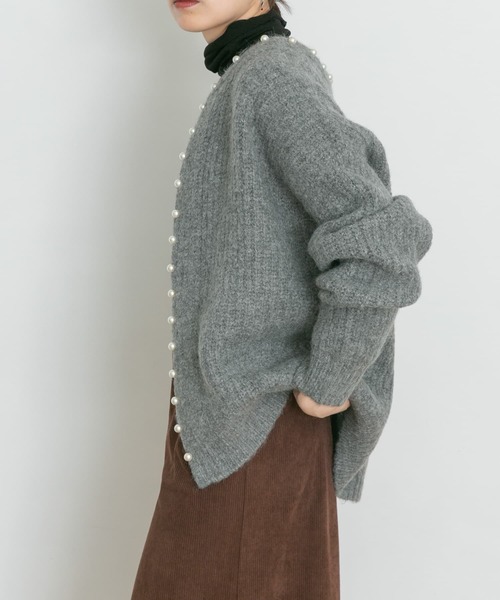 「UR Lab.」 ニットカーディガン FREE ブラウン レディース_画像7