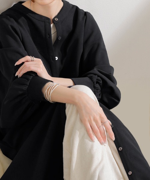 HUG.U（ハグユー） シャツワンピース 選べる2丈 上品ジョーゼット