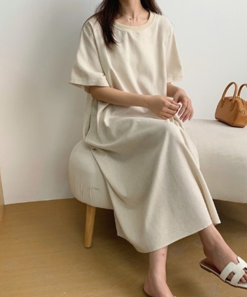 「a lot of love」 半袖ワンピース FREE パープル レディース_画像8