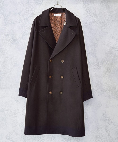 「ADRER」 チェスターコート SMALL ワイン メンズ_画像8