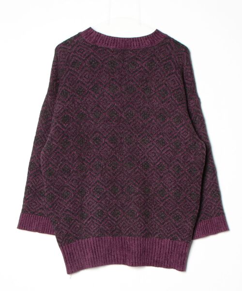 「JEANASIS」 長袖ニット FREE パープル レディース_画像2
