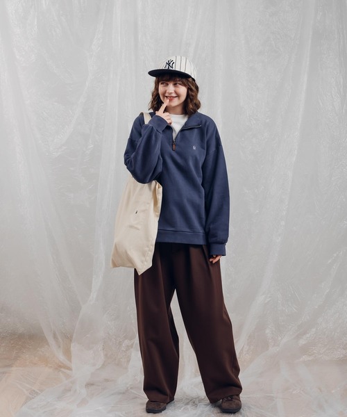 「MUHET」 スウェットカットソー X-LARGE ブラック レディース_画像2