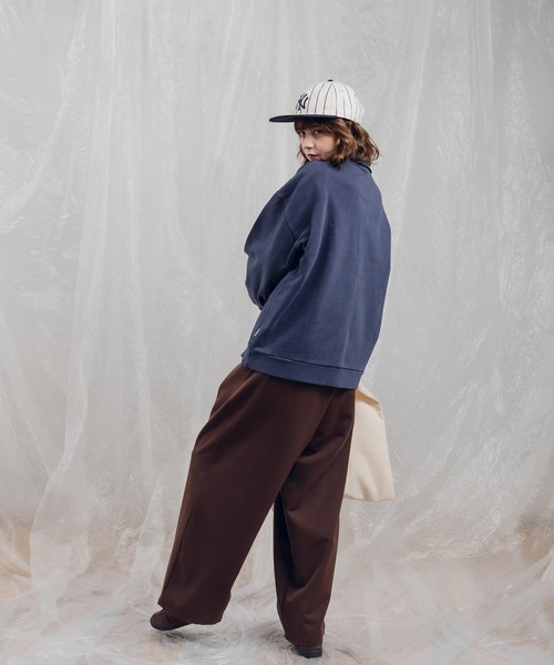 「MUHET」 スウェットカットソー X-LARGE ブラック レディース_画像3