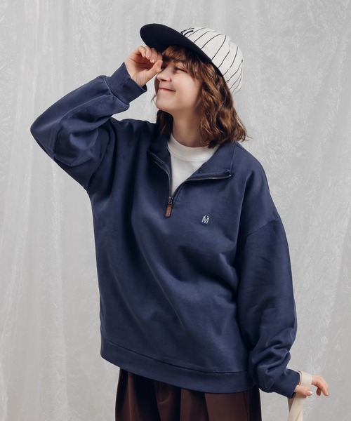 「MUHET」 スウェットカットソー X-LARGE ブラック レディース_画像6