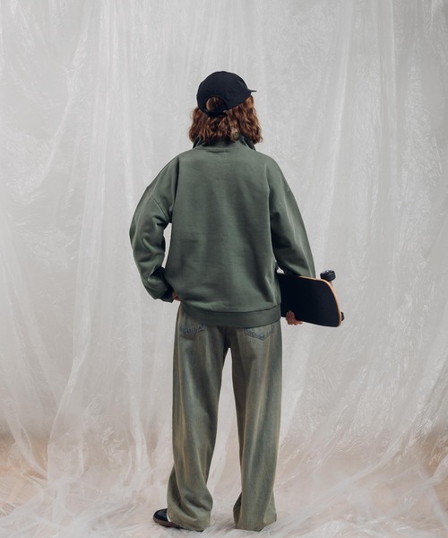 「MUHET」 スウェットカットソー X-LARGE ブラック レディース_画像8