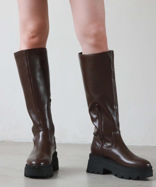 archives（アルシーヴ） ロングブーツ MEDIUM ダークブラウン
