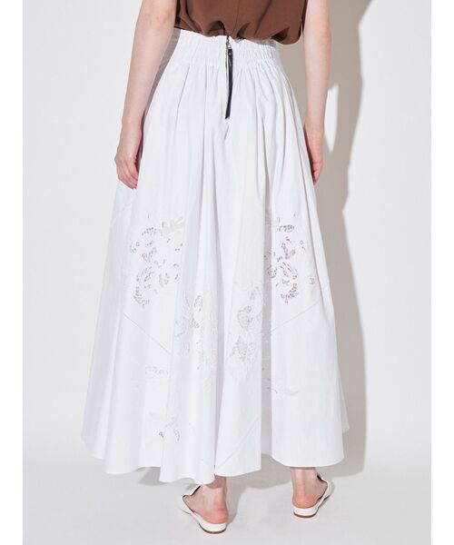 ELENDEEK（エレンディーク） スカート エンブロイダリーフレアスカート