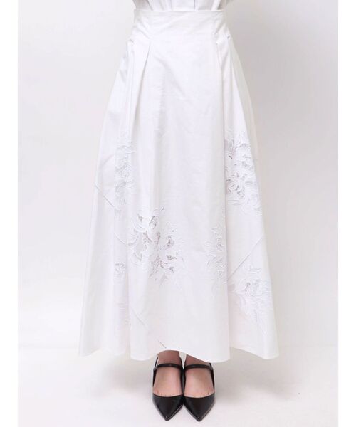 ELENDEEK（エレンディーク） スカート エンブロイダリーフレアスカート