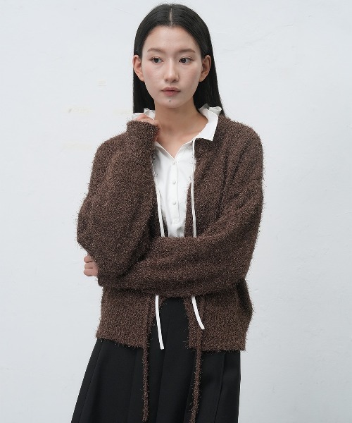 GENERAL IDEA カーディガン long hair loose fit cardigan シャギー