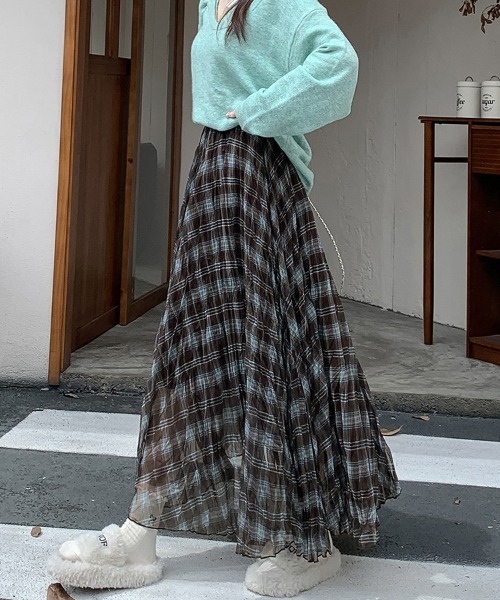 スカート ふんわりチェック柄スカート : ZOZOTOWN Yahoo!店 - 通販