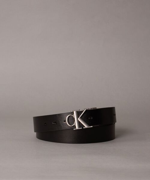 カルバンクライン ベルト L リバーシブル レディース ブラック アイボリー Calvin Klein（カルバン・クライン） ベルト CKブラックリバーシブル