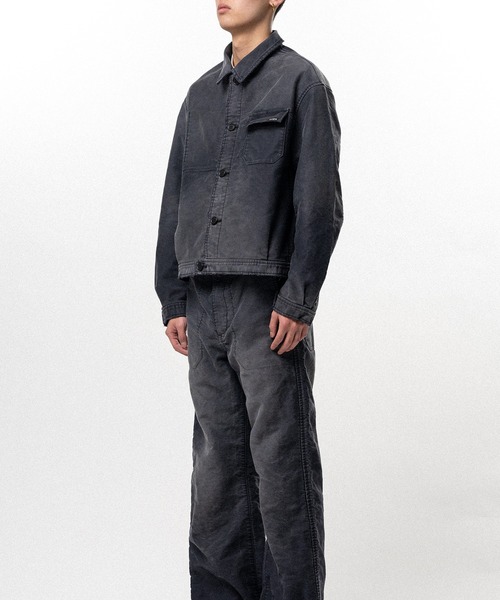 KAMIYA ブルゾン アウター Distressed Moleskin Work Jacket メンズ