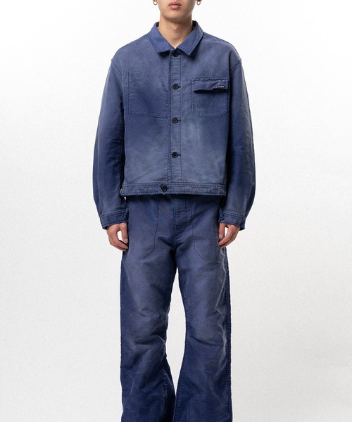 ブルゾン アウター Distressed Moleskin Work Jacket メンズの画像