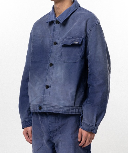 ブルゾン アウター Distressed Moleskin Work Jacket メンズの画像