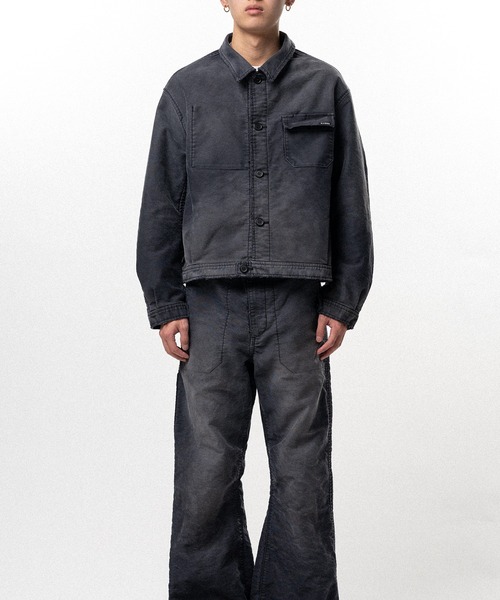 ブルゾン アウター Distressed Moleskin Work Jacket メンズの画像