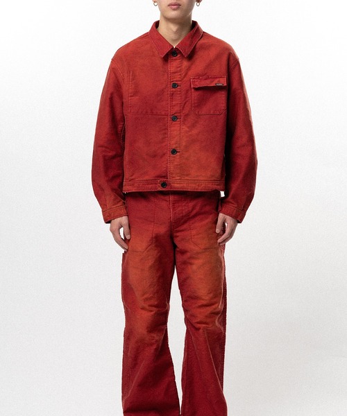 ブルゾン アウター Distressed Moleskin Work Jacket メンズの画像