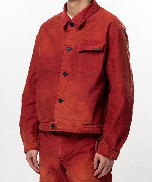 ブルゾン アウター Distressed Moleskin Work Jacket メンズの画像