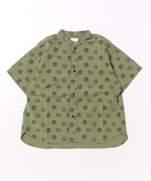 ブラウス シャツ GC Patterned Band Collar Shirt キッズ 子供服 男の子 女の子の画像