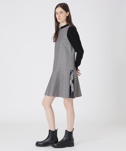 【美品】BLUE LABEL CRESTBRIDGE ツイード ワンピース BLUE LABEL CRESTBRIDGE（ブルーレーベルクレストブリッジ