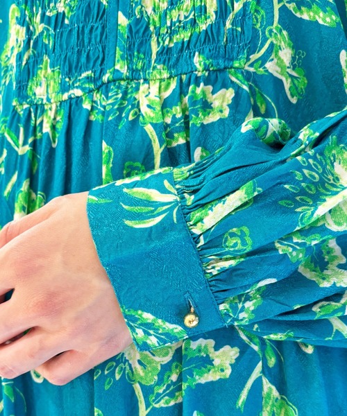 sara mallika（サラ マリカ） 長袖ワンピース M グリーン レディース