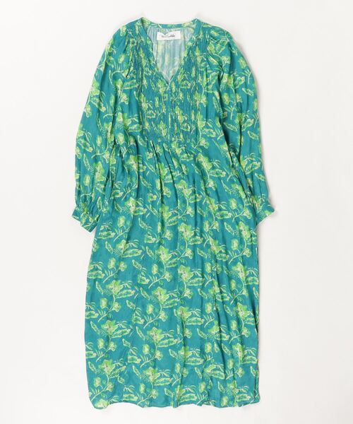 sara mallika（サラ マリカ） 長袖ワンピース M グリーン レディース