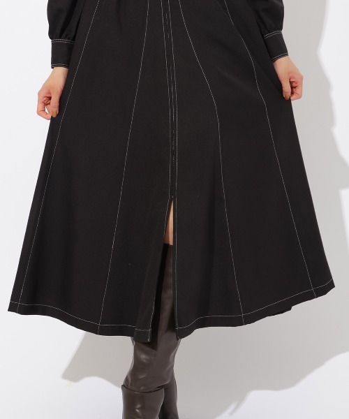 「AND COUTURE」 長袖ワンピース MEDIUM ベージュ レディース_画像7