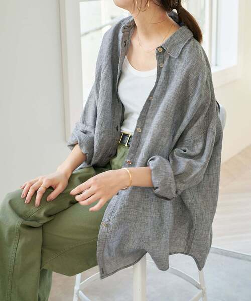 Lemon様✳︎完売品✨美品【Spick & Span】 80リネン カシュクール Spick＆Span（スピック アンド スパン） ブラウス シャツ 「追加」 80