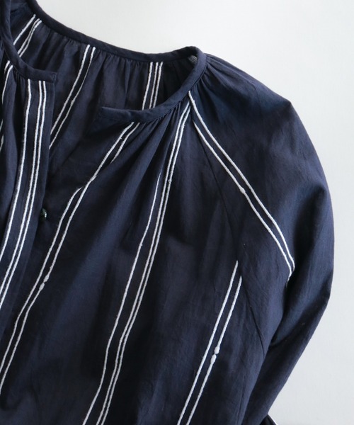 「NOMBRE IMPAIR」 長袖ワンピース FREE ネイビー レディース_画像3