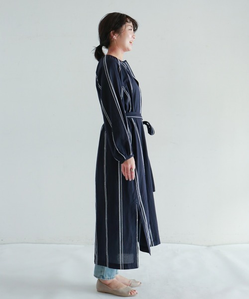 「NOMBRE IMPAIR」 長袖ワンピース FREE ネイビー レディース_画像9