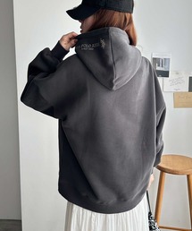 「U.S. POLO ASSN.」 プルオーバーパーカー LARGE 杢グレー レディースの画像4